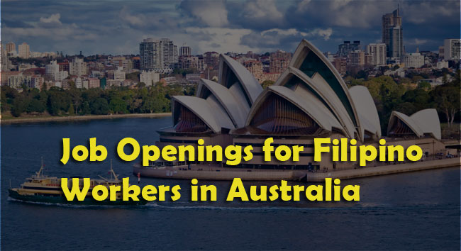 Job Openings For Filipino Workers In Australia Jobs Abroads